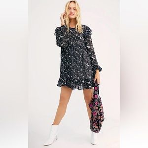 Free People These Dreams Mini Dress Black Size XS